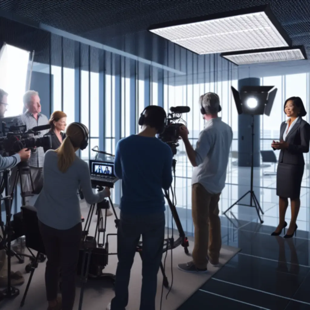 Filmset tijdens een corporate shoot