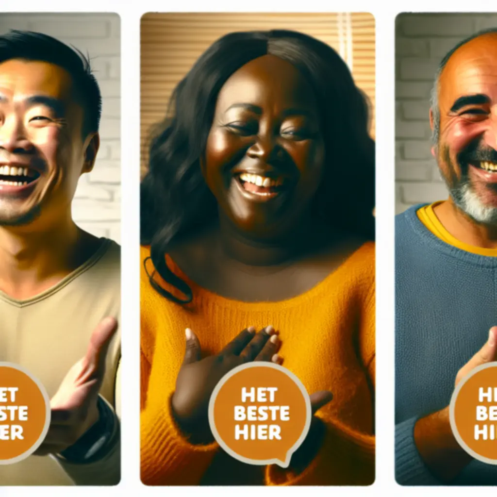 Mozaïek van klanten en productiefragmenten