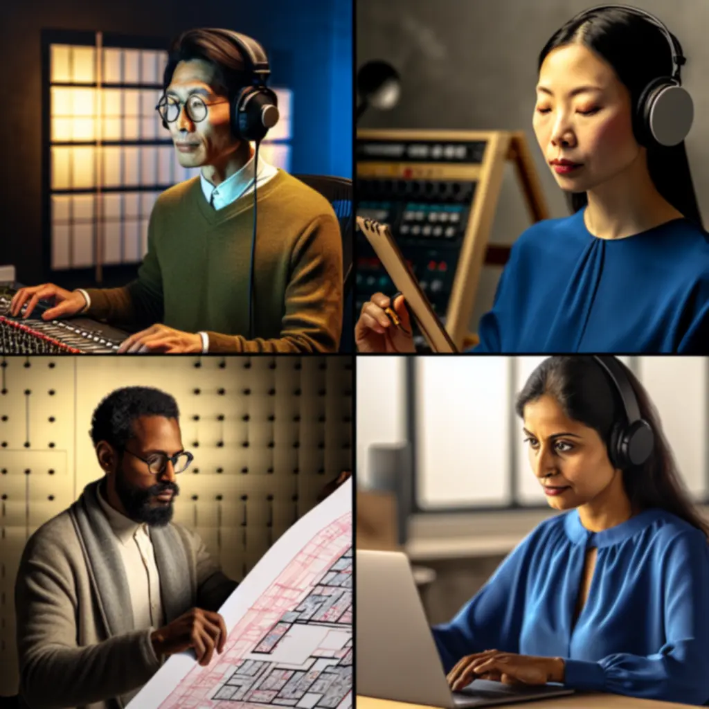 Portretten van het videoproductieteam