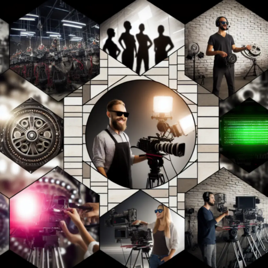 Camerasetup, licht en monitor die technische kwaliteit benadrukken