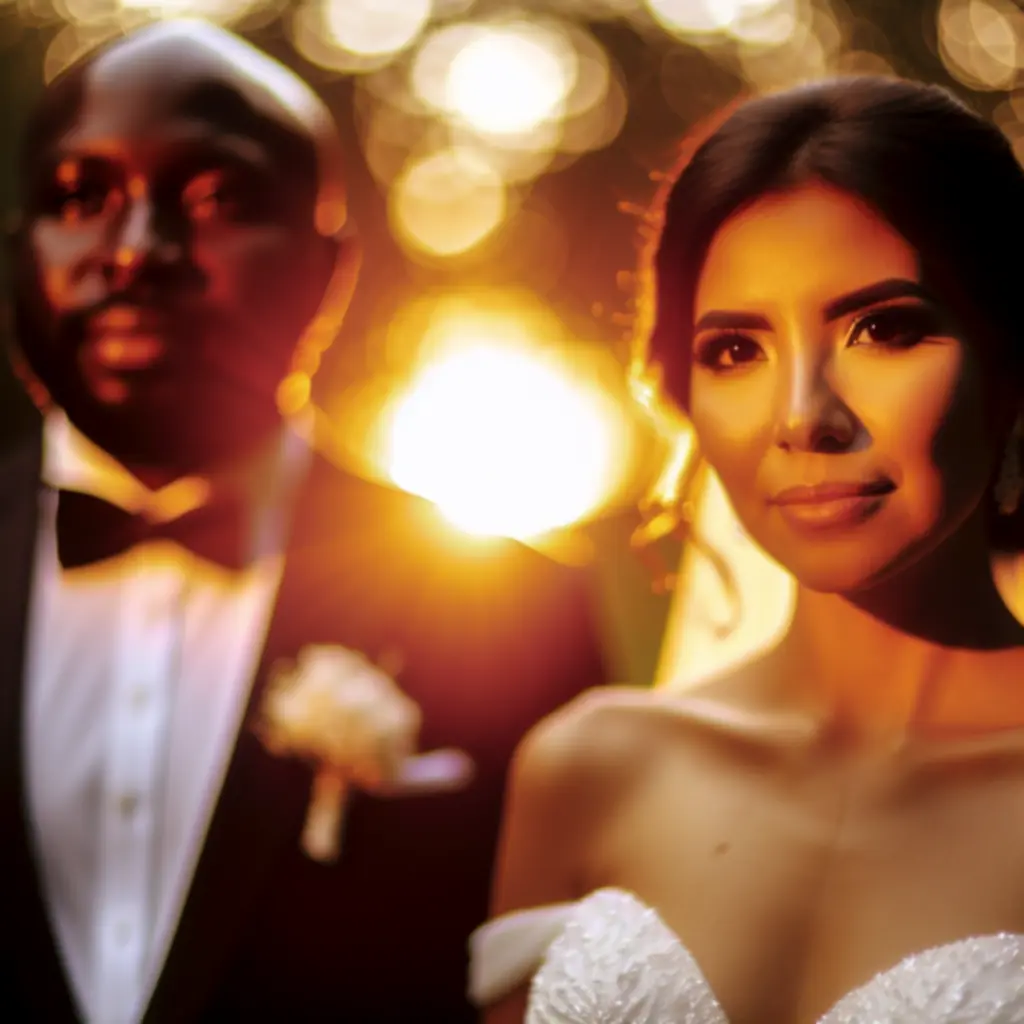 Bruiloftfilm: bruidspaar in golden hour licht